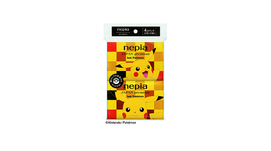 ネピア JAPAN premium feat. Pokemon ポケットティシュ 4コパック