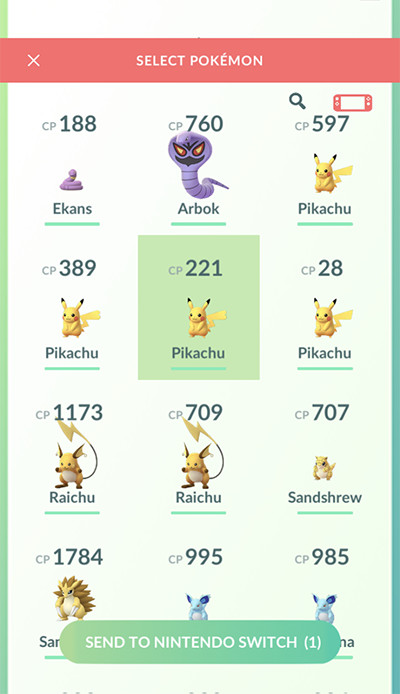 Como transferir Pokémon — Pokémon GO Centro de Apoio